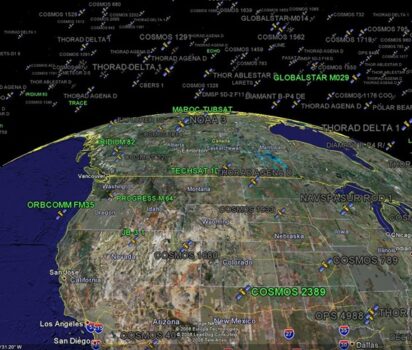 地球の周回軌道にある人工衛星とスペースデブリの今
