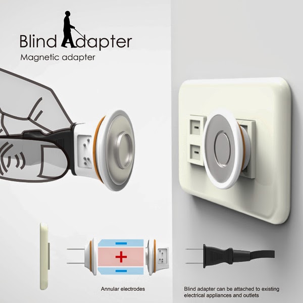 視覚障害者のための工夫 IDタグ付き磁石プラグ