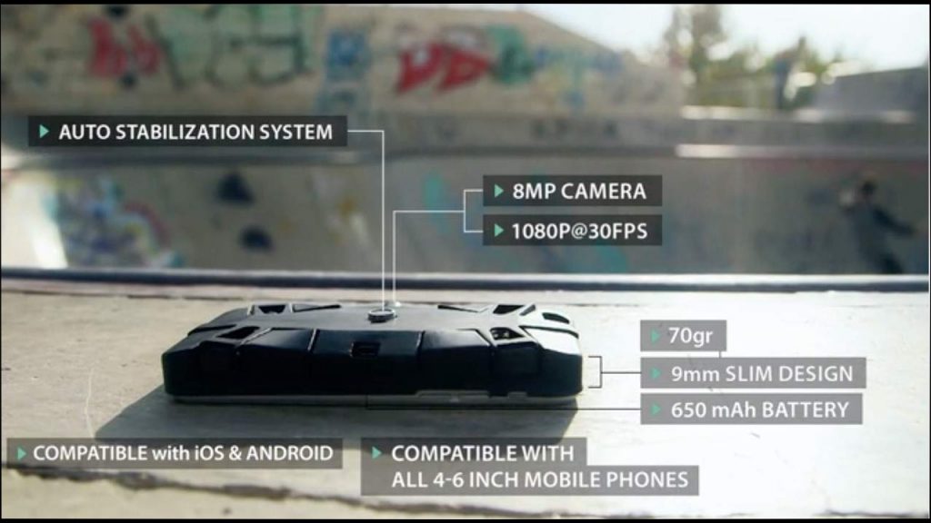 ドローン内蔵のスマホケースSELFLY
