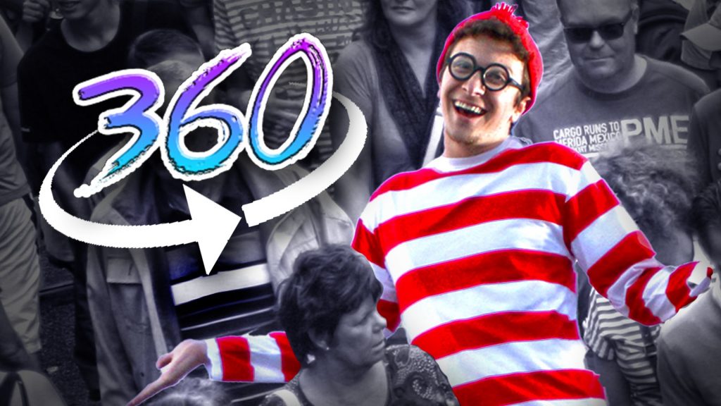 360度周りを見渡してウォーリーを探す動画"Where's Waldo 360"